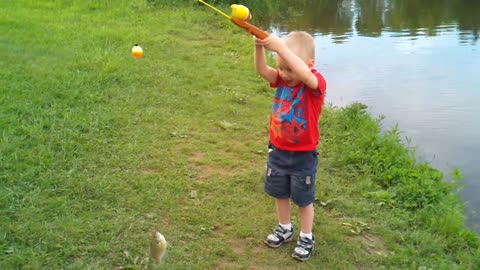 4 year old catches first Somerset Lake, Somerset PA