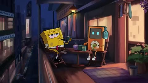 Just relax and feel it ☔ Enjoy the rainy night with lofi music - Lofi Hip Hop Mix | Spongeboy Lofi