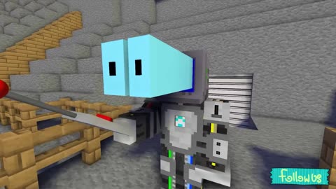 Minecraft Animation Robot Fight 1 part