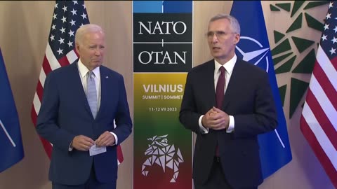NATO Secretary General with 🇺🇸 US President Joe Biden at the NATO Summit in Vilnius 🇱🇹 - July 11, 2023