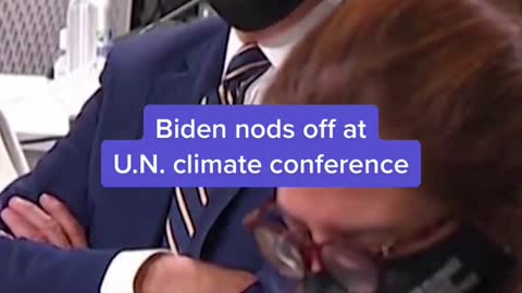 Biden nods off atU.N. climate conference