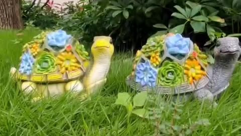 Transform Your Garden Into a Magical Oasis with Solar Turtle Decor ?? #GardenGoals #OutdoorDecor