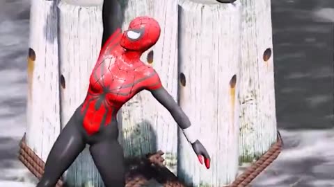 GTA 5 Spiderman Girl with Deadpool