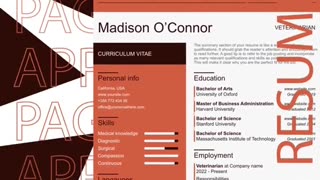 Veterinarian resume resume template | FinishResume.com #resume #microsoftword #template