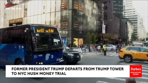 BREAKING NEWS: Former President Trump Leaves Trump Tower For NYC Hush Money Trial