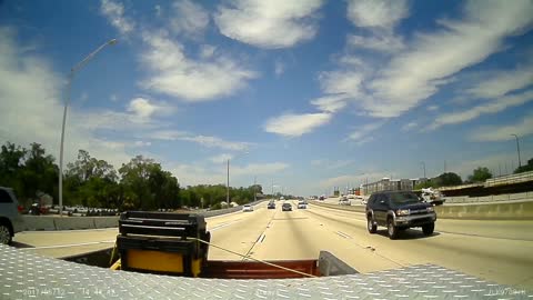 Rearview Camera Catches Crash on Florida Freeway