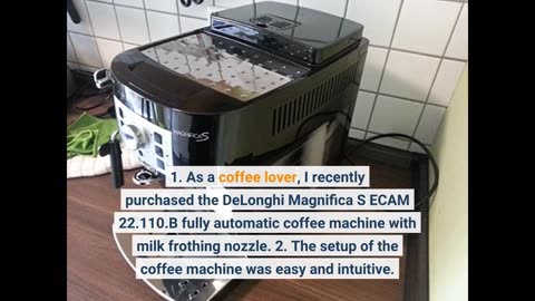 De'Longhi Magnifica S ECAM11.112.B, Kaffeevollautomat mit Milchaufschäumdüse für Cappuccino