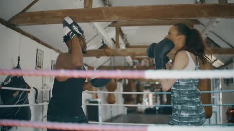 Amateur Boxers Training in Ring