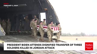 President Biden Attends Dignified Transfer Of Soldiers Killed In Jordan Attack | Forbes News