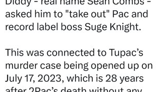 La "detención" de Puff Daddy está relacionada con el asesinato de Tupac Shakur