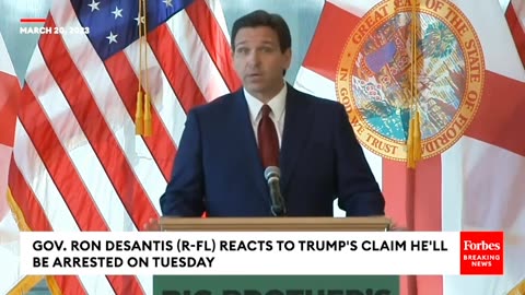 BREAKING- DeSantis Breaks Silence Over Possible Trump Arrest, Mocks Alleged Stormy Daniels Affair