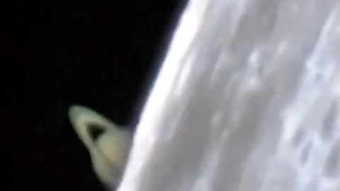 Incredible footage of Saturn rising behind the moon