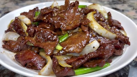 Beef And Onion Stir Fry ｜Tender And Juicy Beef