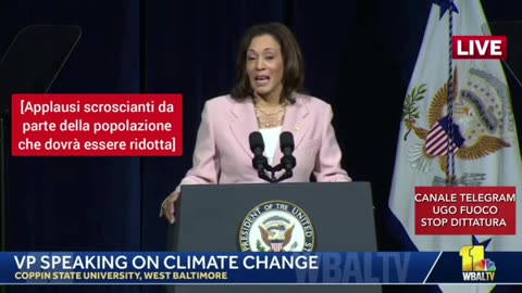 🔴💣. KAMALA HARRIS "IO E BIDEN ABBIAMO PROGETTO PER IL 2030. ...RIDUZIONE DELLA POPOLAZIONE"