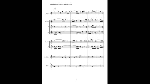 Felix Mendelssohn – Fugue in C Minor, Op. 37 (Clarinet Octet)