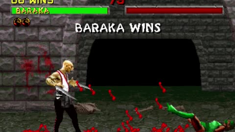 Mortal Kombat 2 - Baraka Playthrough on an Arcade Cabinet