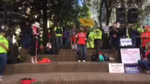 Raw Footage: Pro Trump #FreeSpeechPDX Rally In Portland Oregon (Poor Video Quality)