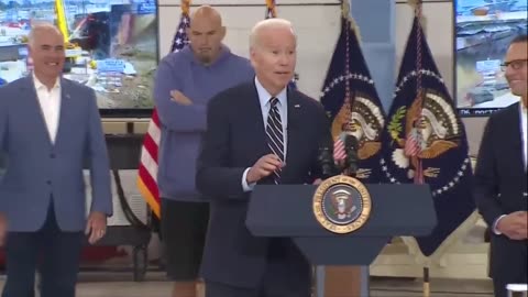 Biden makes a bizarre joke to crickets in the audience, then asks, "Alright, where we going?"