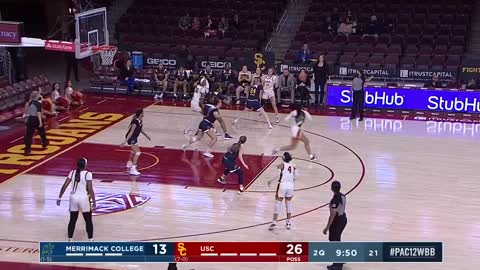 Women's Basketball - USC 88, Merrimack 40: Highlights (12/3/22)
