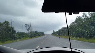 rain on the way to Koh Kong Highway