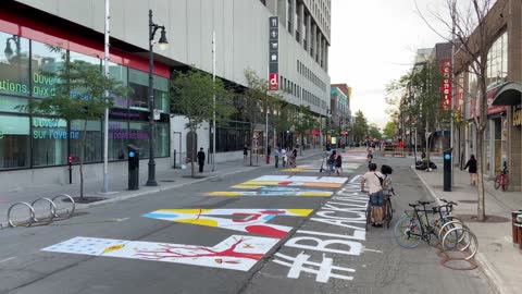 Montreal's Super Colourful Black Lives Matter Street Mural Is Finally Done (VIDEO)