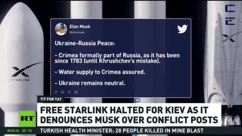 Free Starlink internet halted for Kiev after it criticized Musk over peace plan proposal