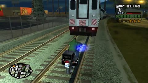 Run away from the police on the train Gta San Andreas