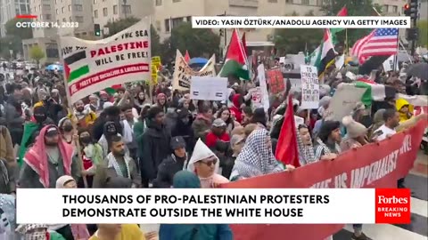 Thousands Of Pro-Palestinian Protesters Demonstrate Outside WH As Israel-Hamas War Intensifies