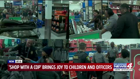 OKC Police put big smiles on kids' faces during Shop with a Cop 600pm