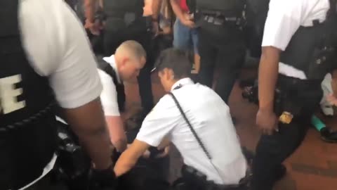 July 4 2019 DC 1.3 commie headbutts someone and starts a brawl they get arrested later