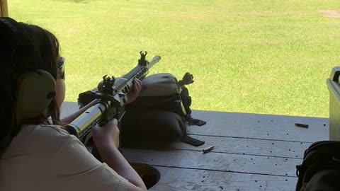 10 Year Old Girl Shoots AR15 First Time