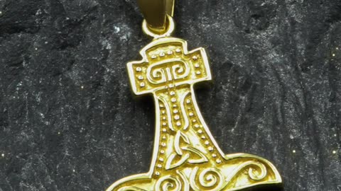 Thor's Hammer: Symbolic Gold Pendant
