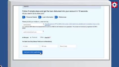 Apply for Instant Personal Loan in 10 seconds | HDFC Bank