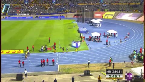Jamaica track and field High School Girls 4x 400m final