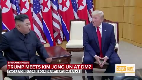 Trump becomes 1st sitting US president To setup into north Korea|Monday today