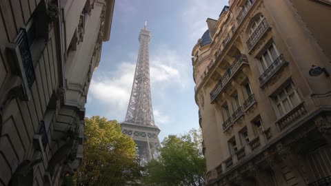 EIFFEL TOWER AND BUILDINGS