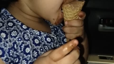 Miral Eating Ice Cream Chil Mood