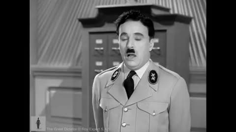 Charlie Chaplin - Hynkel dictating letter to stenographer - The Great Dictator