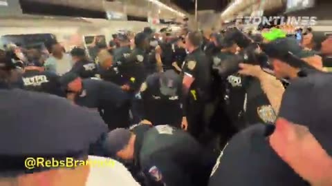 UPDATE: Multiple arrests being made and protesters pinned to ground.