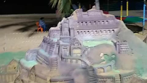 Work of art, This sand castle was made in Costa beach, Vila Velha, Espirito Santo.