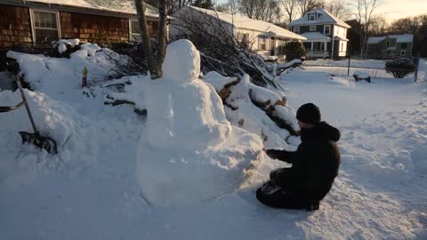 A great meditation indeed.- Snow Buddha Sculpture