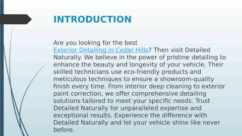 Best Exterior Detailing in Cedar Hills