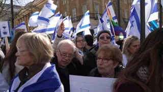 Hundreds protest in London outside UK PM and Israeli PM meeting