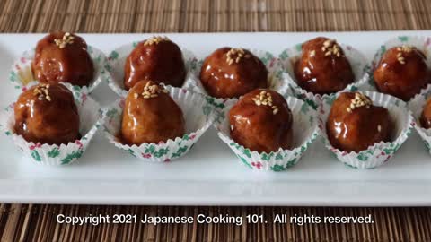 Nikudango Amazuan (Sweet and Sour Meatball) - Japanese Cooking 101