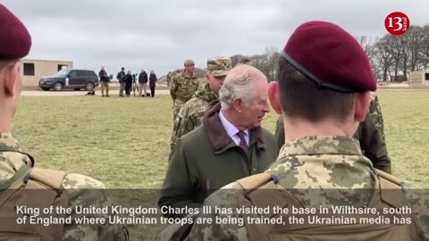 King Charles visits Ukrainian troops training in England