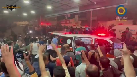 Civilian casualties from Israeli bombing arrive at Gaza hospital