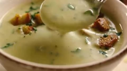 Garlic Soup Italian style with crispy croutons