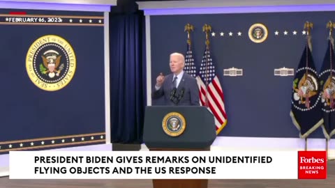 😂 Biden tells reporters, "give me a break, man" then walks out without answering a single question after his remarks on "aerial objects" over the US.