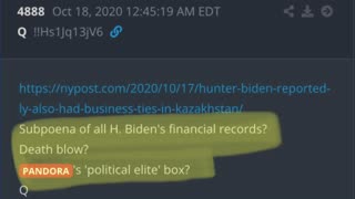 Donald Trump & Q - Pandora’s Box - Coincidence given all the Hunter News?
