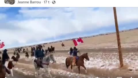 Albertan cowboysin ratsuväki tulossa tukemaan rekkakuskeja